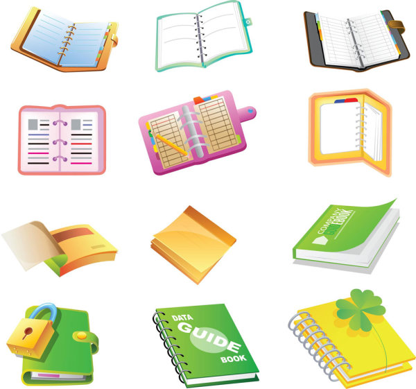 Cartoon school supplies icon - vector