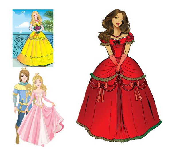 Prince and Princess vector