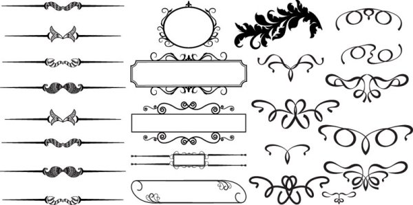 Fine pattern frame 05 - vector