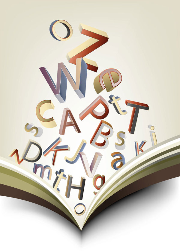 Books and letters material 02 - vector