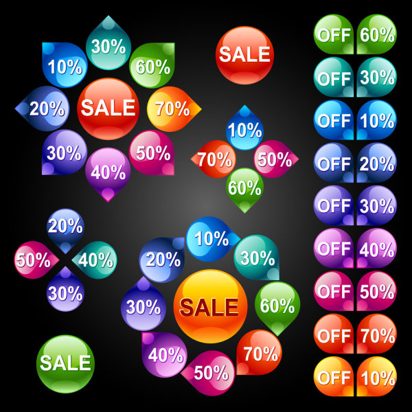 Icon button material 01 - vector