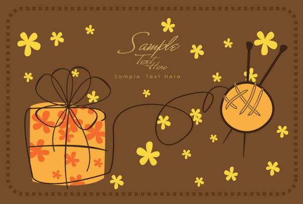 Cartoon Christmas background 02 - vector material