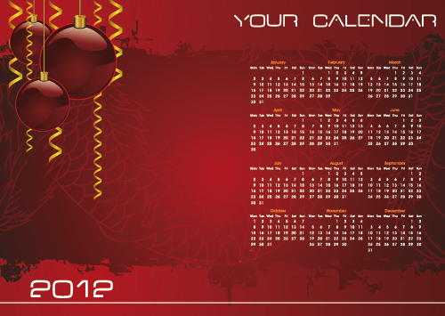 Christmas background calendar 02 - vector