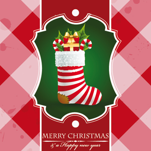 Beautiful Christmas background 01 - vector material