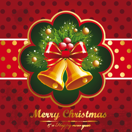 Beautiful Christmas background 04 - vector material