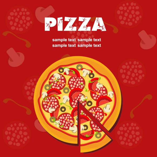Pizza illustrator 05 - vector material