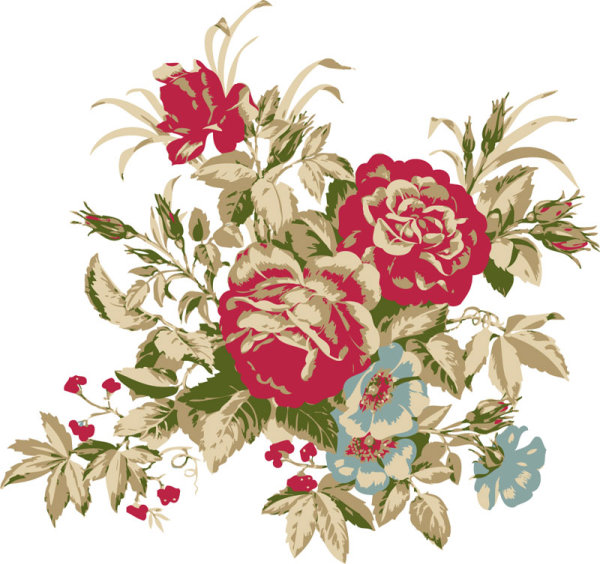 Rose bouquet 01 - vector material