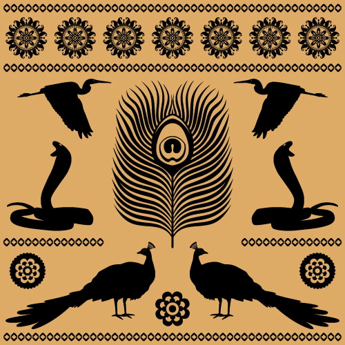 Egyptian totem textures 05 - Vector