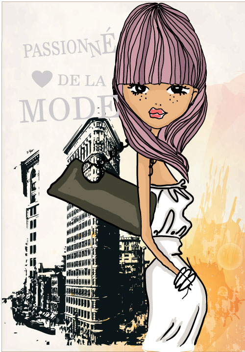 Fashion Shopping Girl 03 - vector material