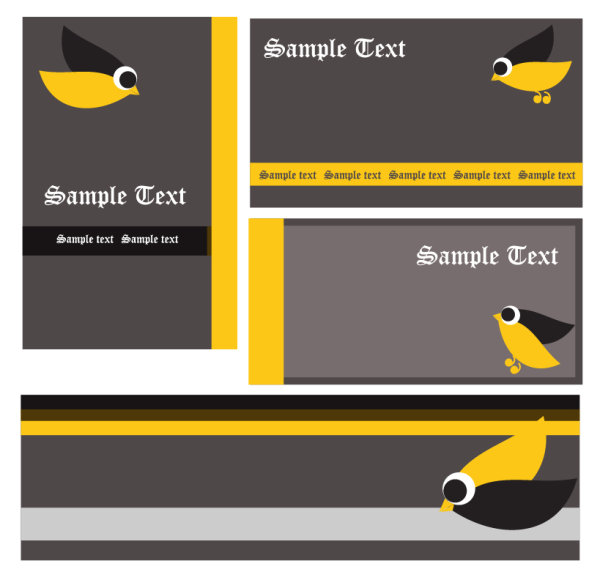 Cartoon Business template background 03 - vector material