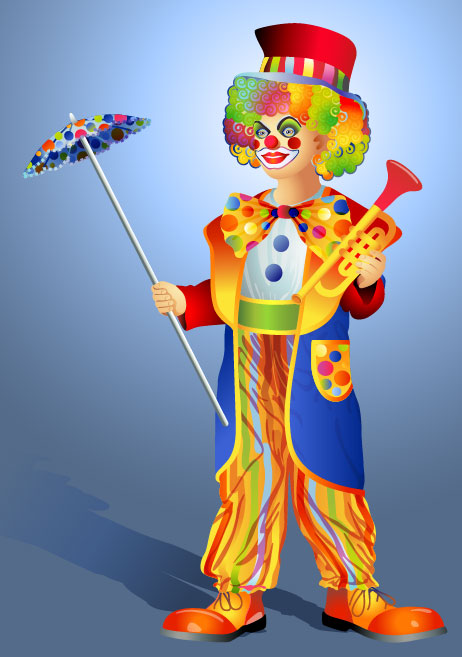 The clown illustrator 03 - vector