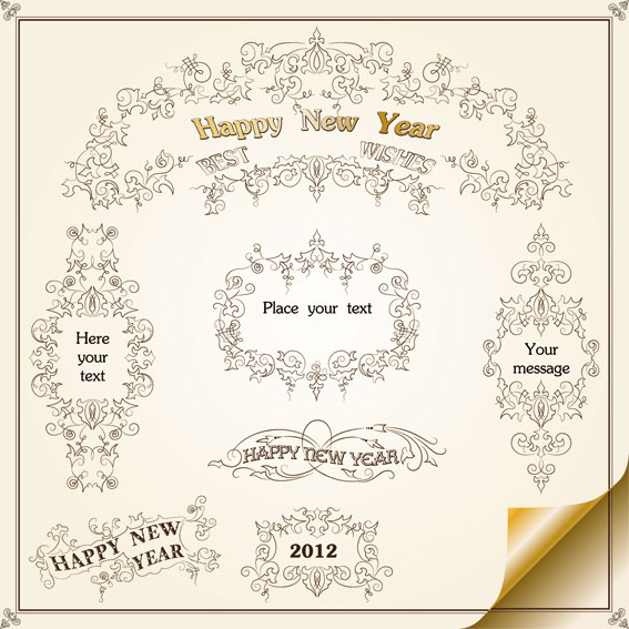 European pattern border 05 - vector material