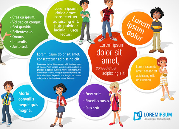 Cartoon characters of Commerce vector -1