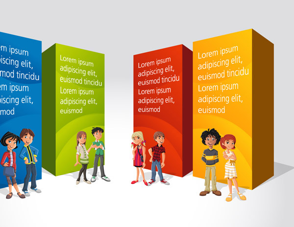 The cartoon Commerce vector material -4