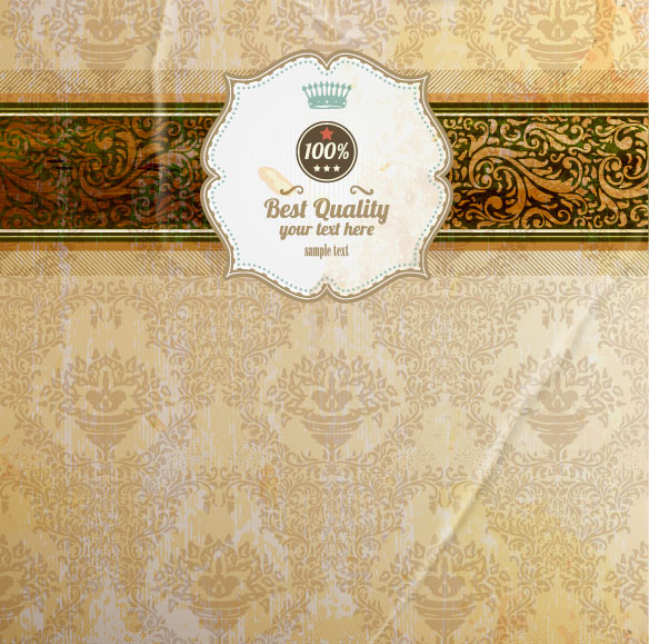 European pattern background 01 - vector material