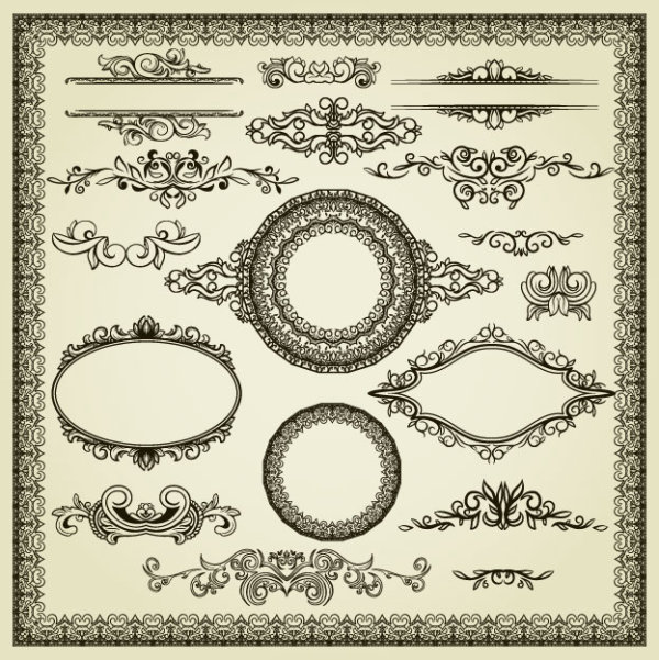 Classic pattern border 01 - vector material