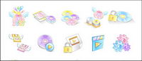 Sweet video icon vector material