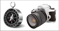 Digital SLR and the compass vector material