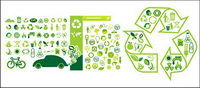 Variety of environmental themes icon vector material