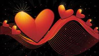 Heart-shaped vector material -2 dynamic lines of the background