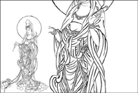 Bodhisattva of Mercy (vector tracing)