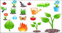 Planting theme vector material