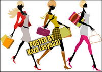 Fashion women vector material