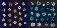 A variety of beautiful snow Vector
