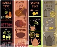 Illustration hand-painted tableware - Vector