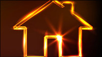 Glare small house vector material