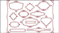 European-style lace pattern 05-- vector material
