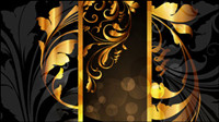 Gold pattern vector material -4