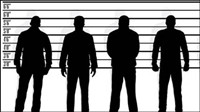 People silhouette - vector material