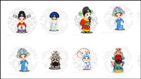 Vector cartoon Opera Figures 2