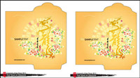 Year of the Dragon red envelope template 08 - vector material