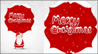 Beautiful Christmas illustrator 04 - vector material