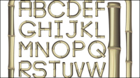 Bamboo Creative letters 03 - Vector material
