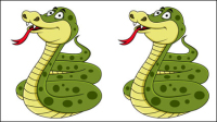 Hand-drawn cartoon snake 04 - vector material