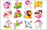 12 constellation vector material