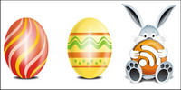 Rabbits, Easter, egg icon