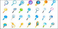 Office supplies magnifying glass Vector 1