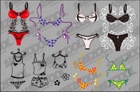 Cute bikini vector material