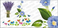 exquisite flowers vector material