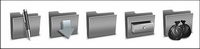 Grey large folder icon theme png