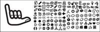 120 elements of the trend icon element vector