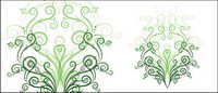 Green pattern vector material