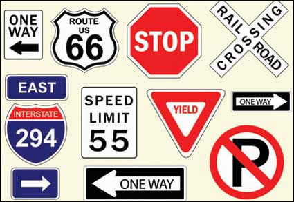 Traffic logo vector material