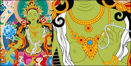 Thangka Ai bodies of law, Vajradhara vector (toll stations do not change)