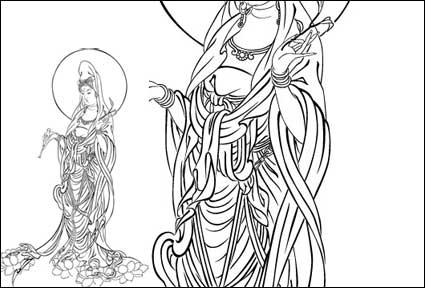 Bodhisattva of Mercy (vector tracing)