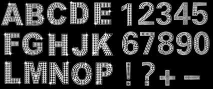 Diamond English and digital vector material (silver)